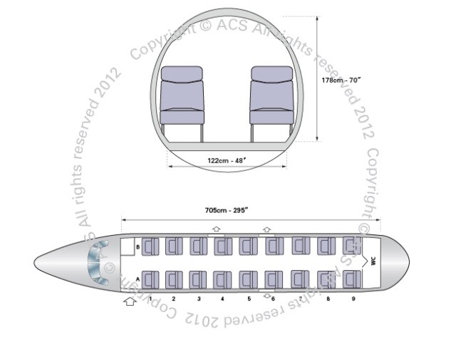 Beech 1900D Seating Plan